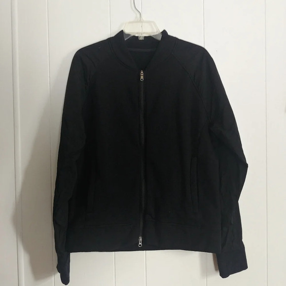 Lululemon Men's Revolution Bomber Color Black Size L Full Zip. - Picture 1 of 7